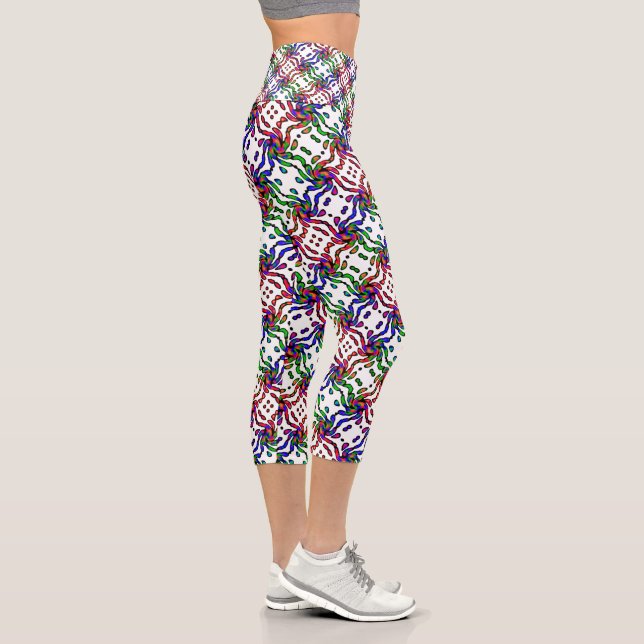 Leggings Capri Motif coloré vif (Droite)