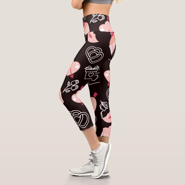 Leggings Capri Motif d'amour (Gauche)