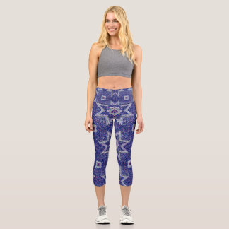 Leggings Capri motif d'art minimzen