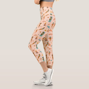 Leggings Capri Motif de bains de soleil de plage