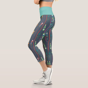 Leggings Capri Motif de boisson Fizzy Lifting