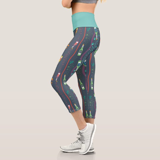 Leggings Capri Motif de boisson Fizzy Lifting (Gauche)
