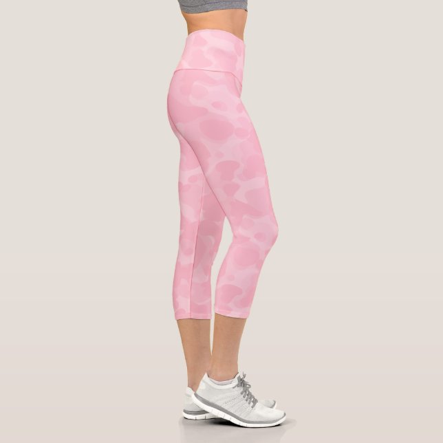 Leggings Capri Motif de camouflage classique Pastel Pink clair (Droite)