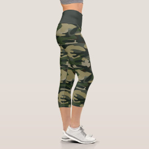 Leggings Capri Motif de camouflage de forêt tactique militaire