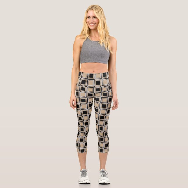 Leggings Capri Motif de carrés (Recto)