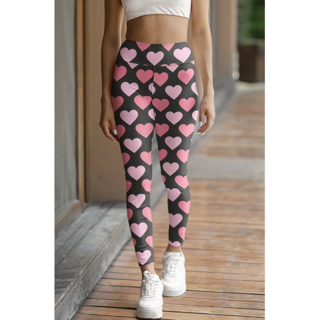 Leggings Capri Motif de coeur d'amour moderne (Créateur téléchargé)