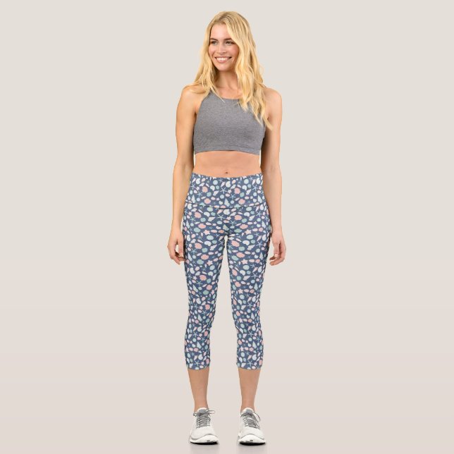 Leggings Capri motif de coquillages (Recto)