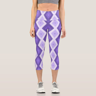 Leggings Capri Motif de diamant violet