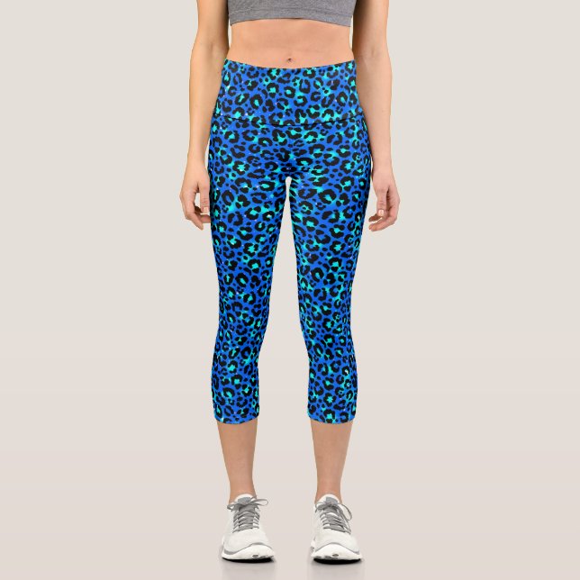 Leggings Capri Motif de la peau d'animaux Empreintes de léopard n (Recto)
