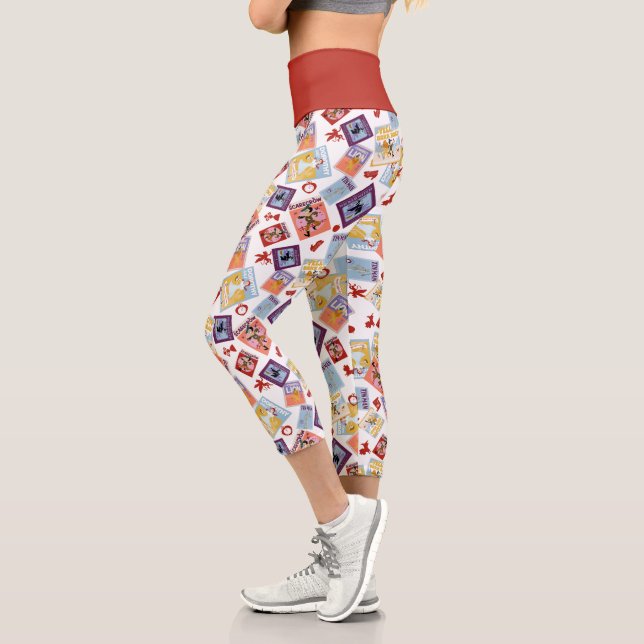 Leggings Capri Motif de lancer avec impression de personnage du M (Gauche)