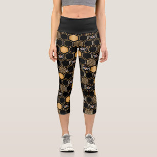 Leggings Capri Motif de nid d'abeille