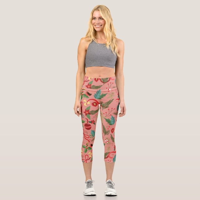 Leggings Capri Motif de Noël 2 (Recto)