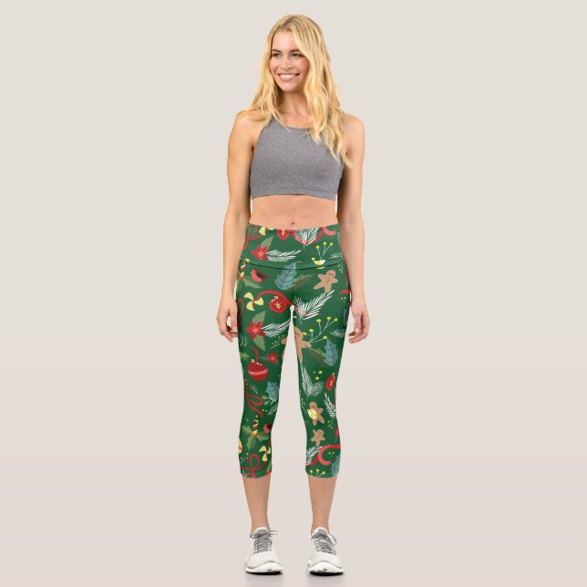 Leggings Capri Motif de Noël 5 (Recto)