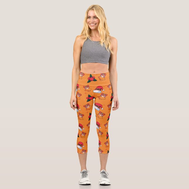 Leggings Capri Motif de Noël 90 (Recto)