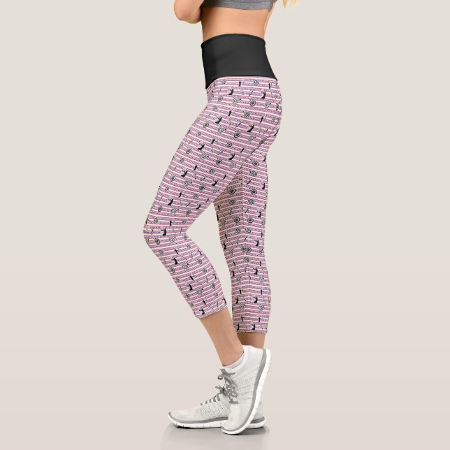 Leggings Capri MOTIF de silhouette de tir à l'arc USA (Gauche)