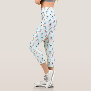 Leggings Capri Motif de sports d'hiver