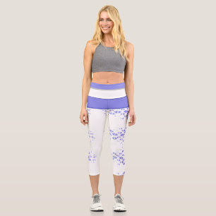 Leggings Capri Motif de triangle coloré unique & citations