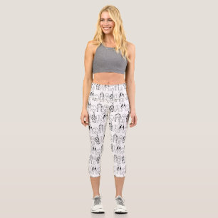 Leggings Capri Motif des boutons de chien