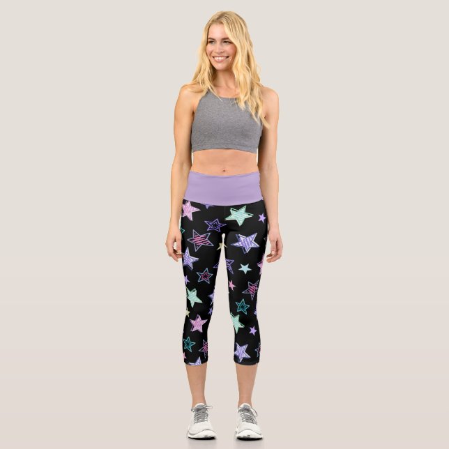 Leggings Capri Motif d'étoile (Recto)