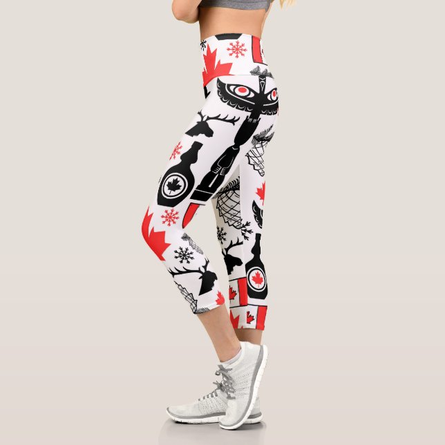 Leggings Capri Motif du Canada (Gauche)