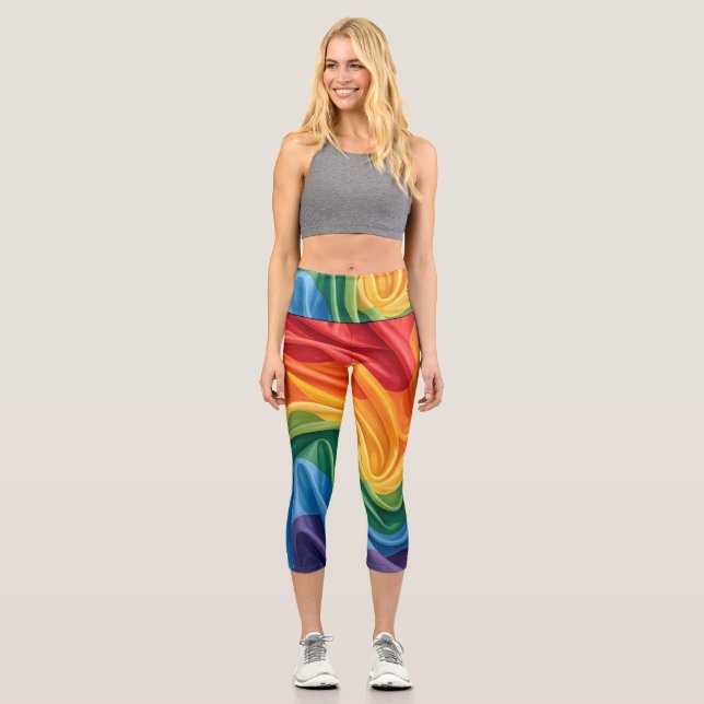 Leggings Capri Motif du mois de la fierté (Recto)