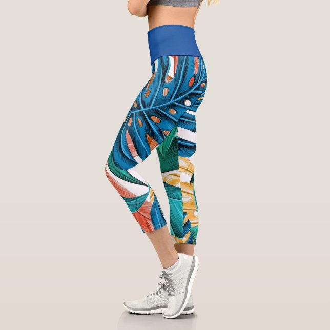 Leggings Capri Motif feuille (Gauche)