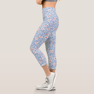 Leggings Capri Motif floral du bois
