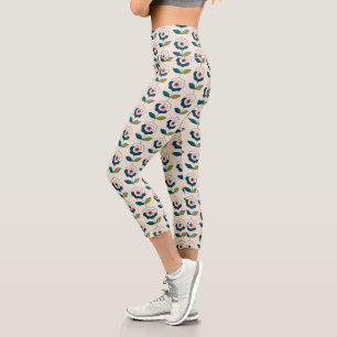 Leggings Capri Motif Fun Jardin Retro