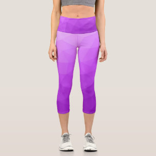 Leggings Capri Motif géométrique en maille dégradé lavande violet