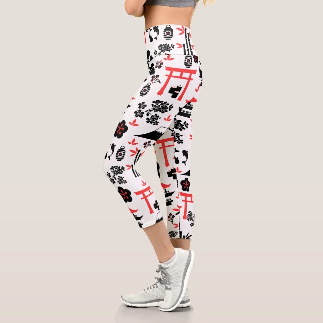 Leggings Capri Motif japonais (Gauche)