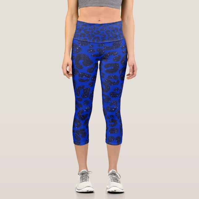 Leggings Capri Motif Léopard Moderne (Recto)