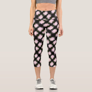 Leggings Capri Motif Lily Lotus Water