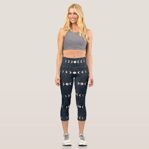 Leggings Capri Motif minimaliste des phases lunaires avec des éto