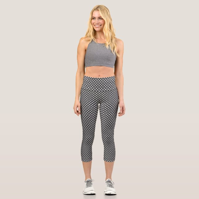 Leggings Capri Motif moderne Netted Haute taille Yoga Capris (Recto)