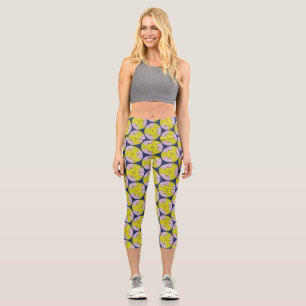 Leggings Capri Motif moderne rétro, cercles motif