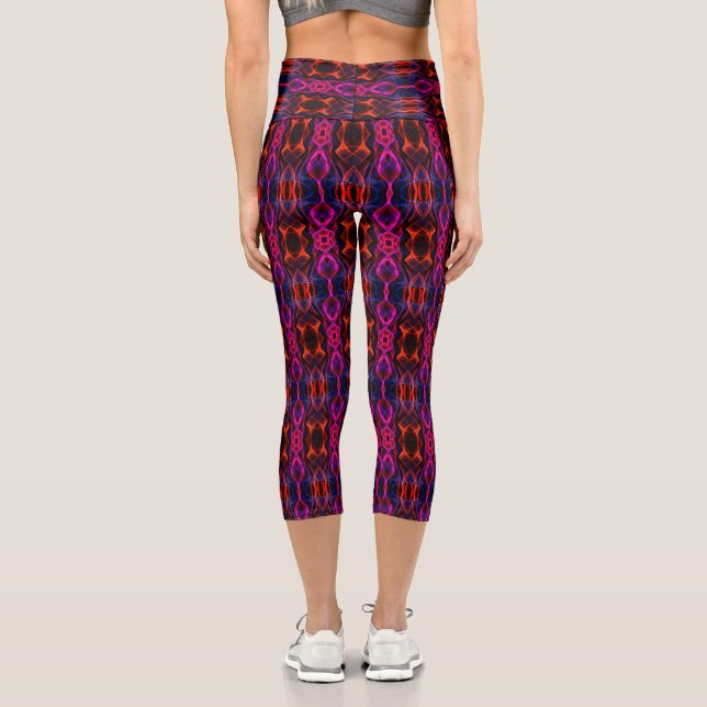 Leggings Capri Motif multicolore numérique (Verso)
