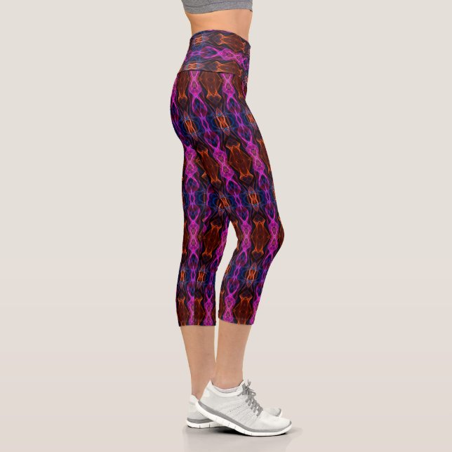 Leggings Capri Motif multicolore numérique (Droite)