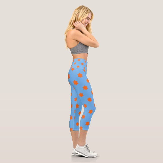 Leggings Capri Motif Orange Star (Droite)
