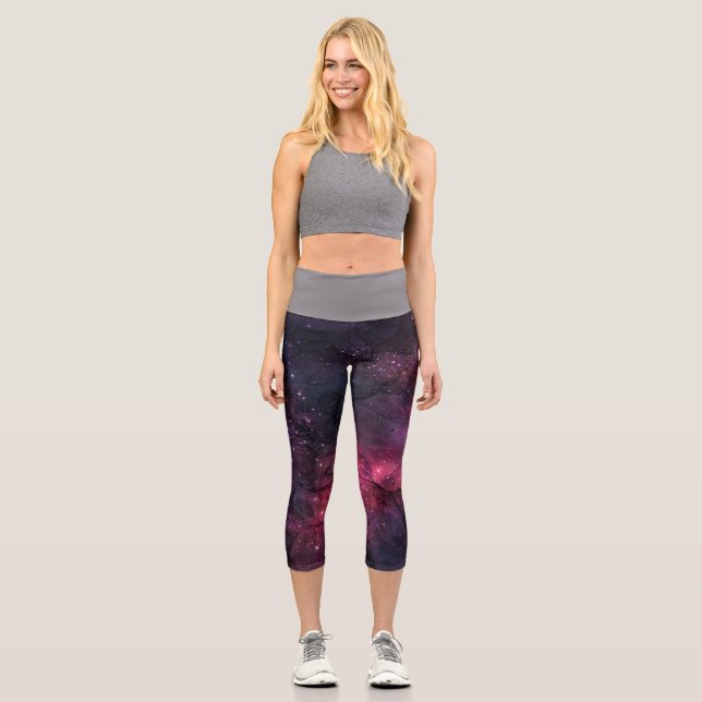 Leggings Capri Motif planétaire de galaxie d'espace extra-atmosph (Recto)