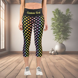 Leggings Capri Motif Pois Rainbow