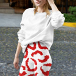 Leggings Capri Motif Red Leopard<br><div class="desc">motif léopard unique tel un design accrocheur pour les amateurs de léopard.</div>