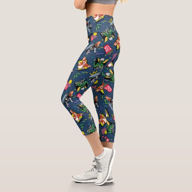 Leggings Capri Motif Rétro-onde Gremlins™ 80's (Gauche)