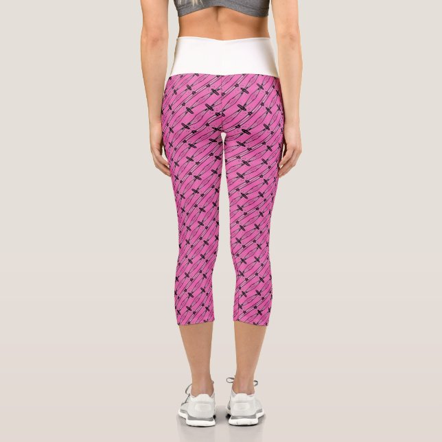 Leggings Capri Motif rose incomparable (Verso)