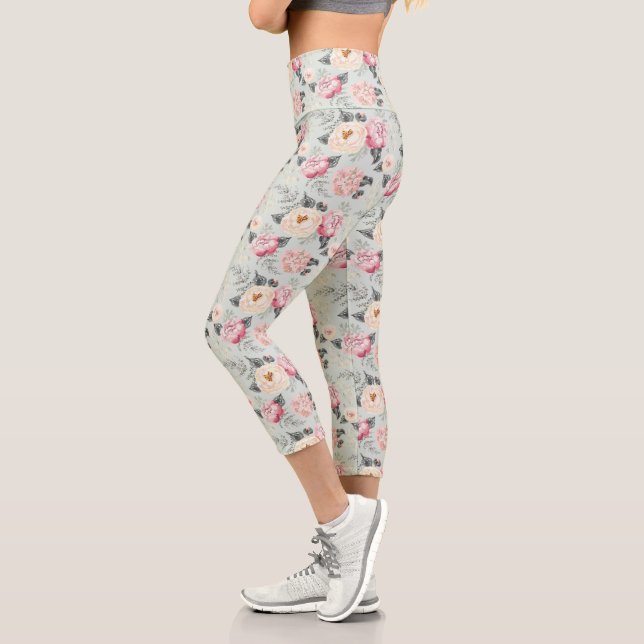 Leggings Capri Motif rose Rose Garden (Gauche)