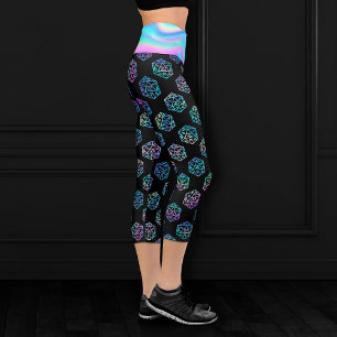 Leggings Capri Motif RPG   Holo Retro PnP Tabletop Dice Gamer