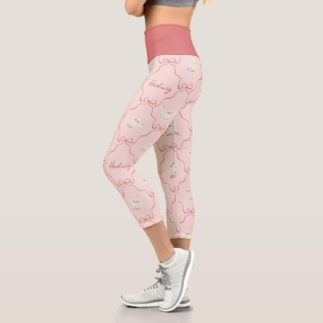 Leggings Capri Motif Ruban Rose Hedwig (Gauche)