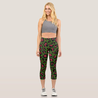 Leggings Capri Motif sans voile Leopard