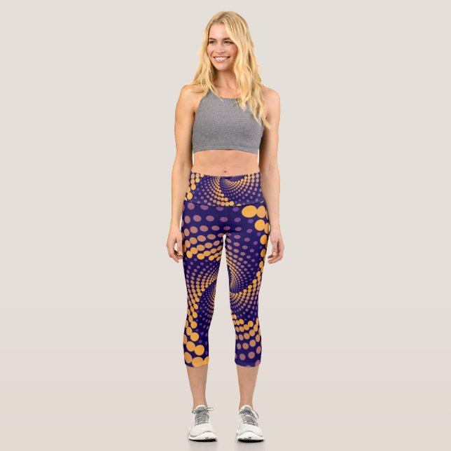 Leggings Capri Motif spiral Vortex (Recto)