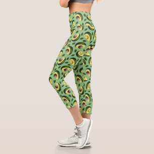 Leggings Capri Motif tendance Green Avocado