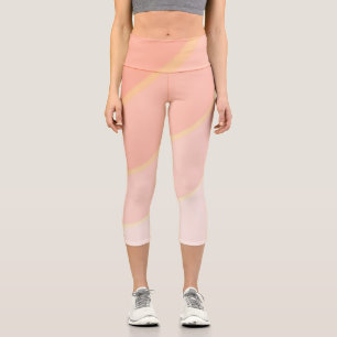 Leggings Capri Motif tourbillonnant ombre pastel pêche